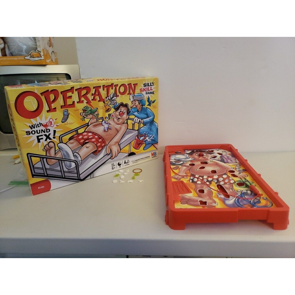 Operation Skill Game Milton Bradley 2008 Missing Storage Drawers Has All Pieces